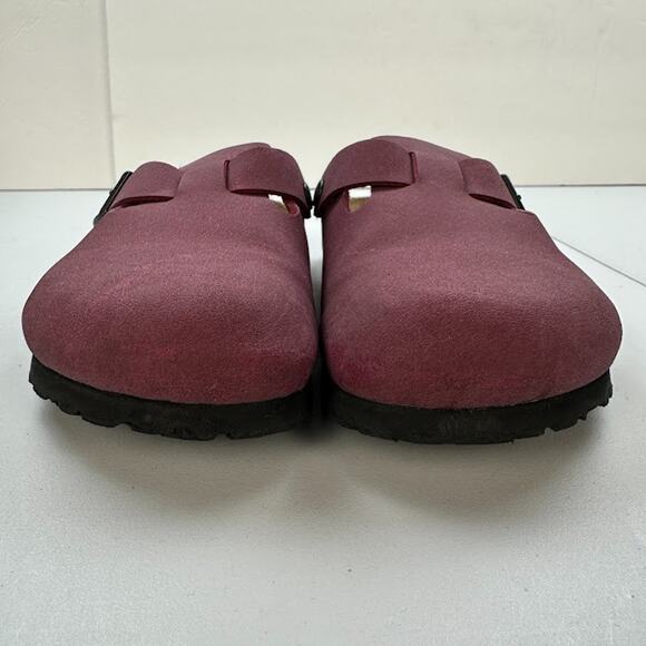 Birkenstock Birkis Boston Clog Womens 38EU 7US Burgundy Slip On Mule Comfort - Picture 2 of 11